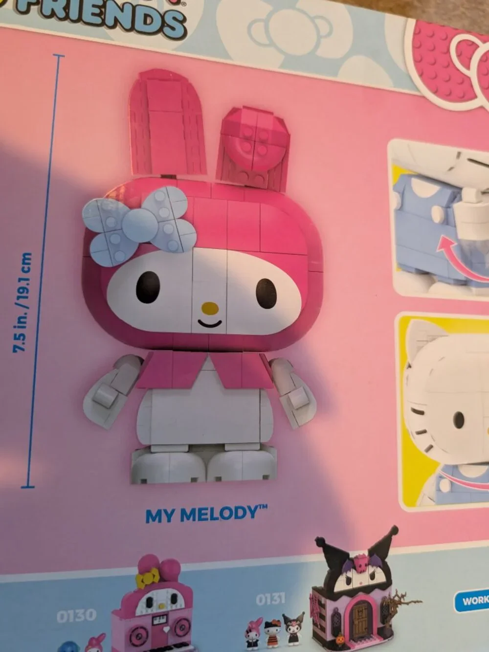 NWT BLDR Deluxe Large Buildable Character Hello Kitty & My Melody SEALED